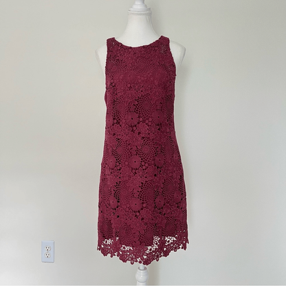 WAYF Lace Mini Dress Floral Cocktail Wedding Guest Size Medium