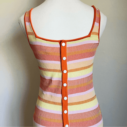 REVOLVE SOLID & STRIPED Kimberly Striped Tank Beach Dress Sorbet Small