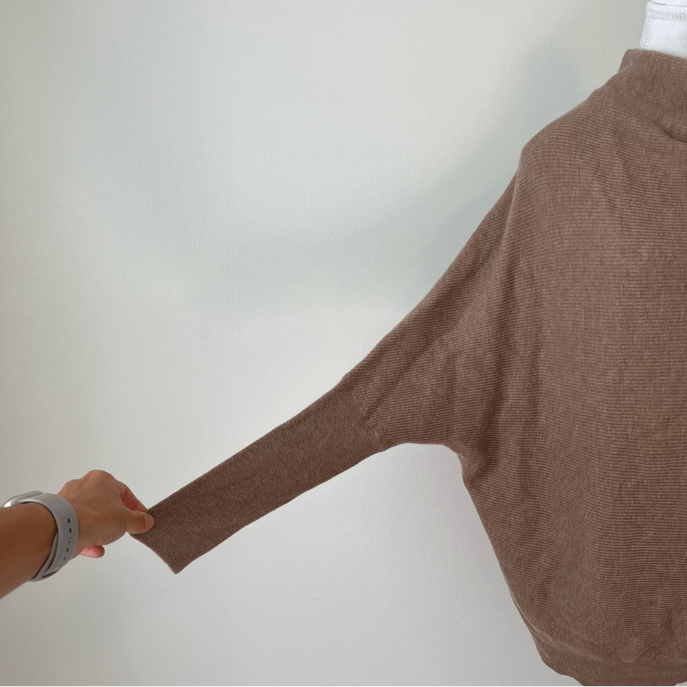 All Saints Ridley Wool Cashmere Blend Sweater in Tan Size Medium