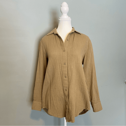 Aritzia Wilfred Free Sail Gauze Button Down Shirt Size 2XS