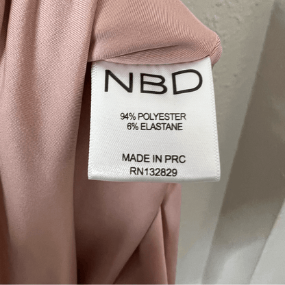 NBD Coco Dress In Off Slate NEW Size Small Long Sleeve Mini Bodycon Cocktail