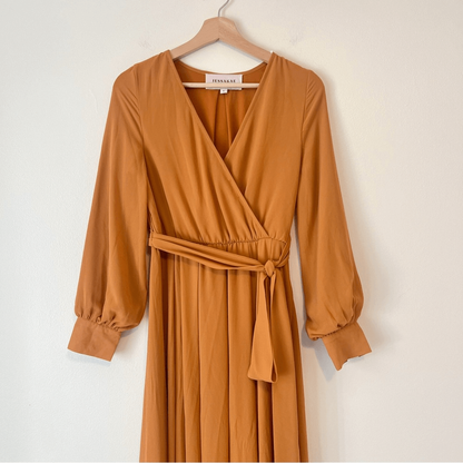 Jessakae Collection Marigold Long Maxi Dress Size Small Chiffon