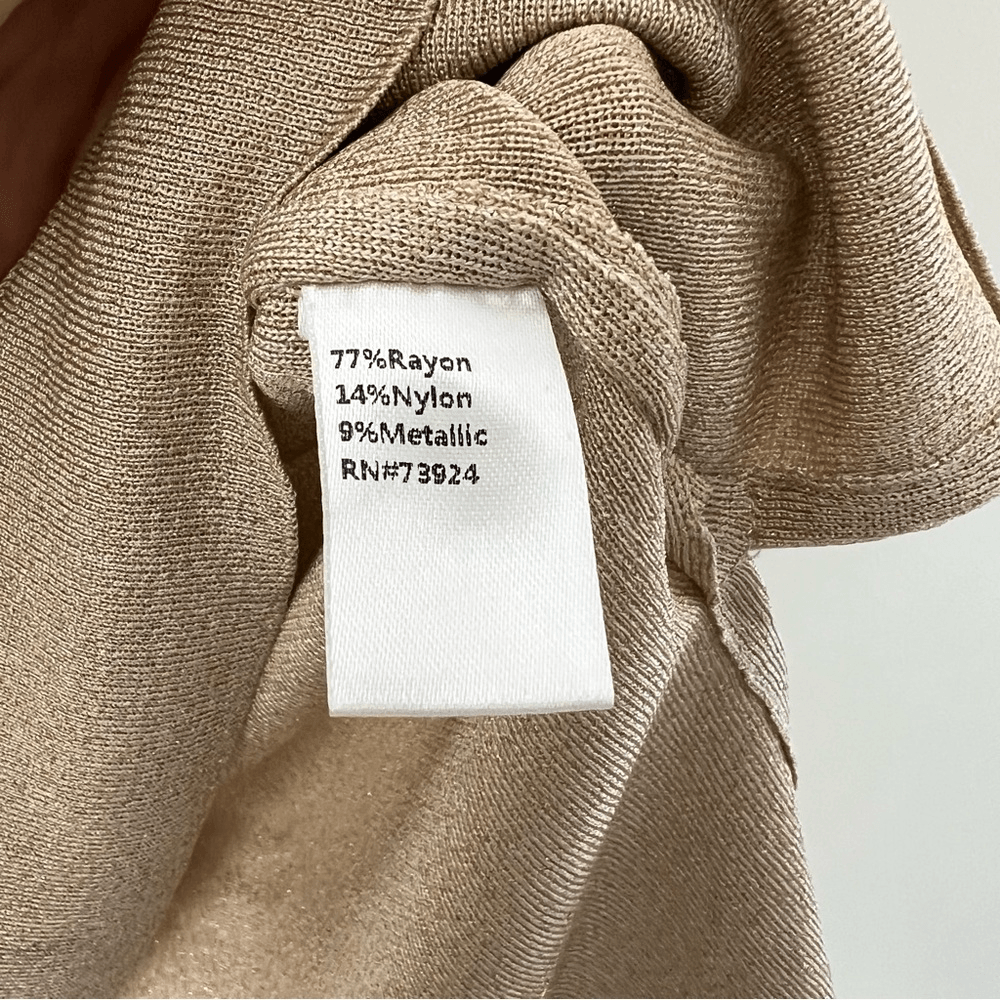 Ming Wang Metallic Gold Shimmer Tank Shell Top Plus Size 3X