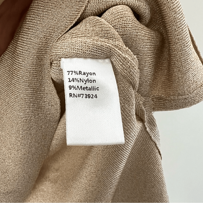 Ming Wang Metallic Gold Shimmer Tank Shell Top Plus Size 3X