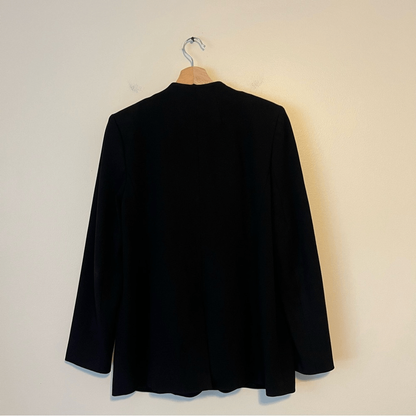 MADEWELL Black Blazer Modern Collarless Single Button Size 10