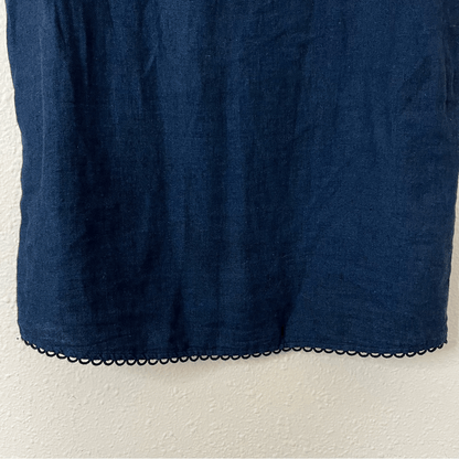 Tommy Hilfiger Linen Blend Navy Blue Sleeveless Mini Dress Size 4