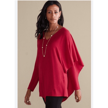 Soft Surroundings Madeline Tunic Top in Moroccan Red Size Small