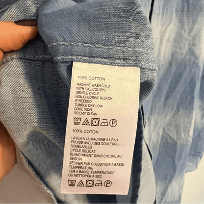 Tommy Bahama Ocean Fade Camp Shirt Button Down Size 2XLB Short Sleeve Blue