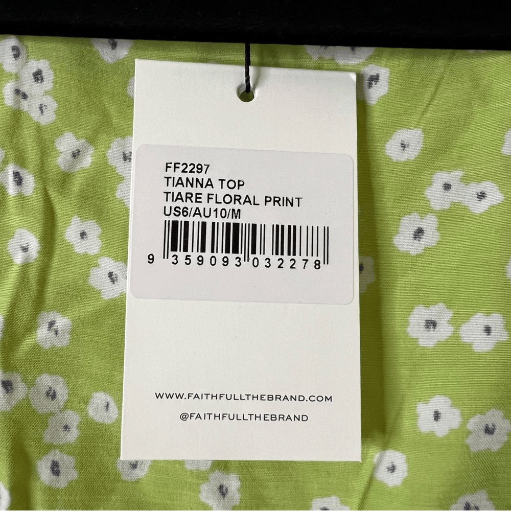 Faithfull the Brand Tianna Top Tiare Floral Print NEW Size Medium