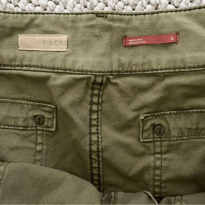 Anthropologie Pilcro The Wanderer Low Rise Trouser Pants in Green Size 32 Cotton