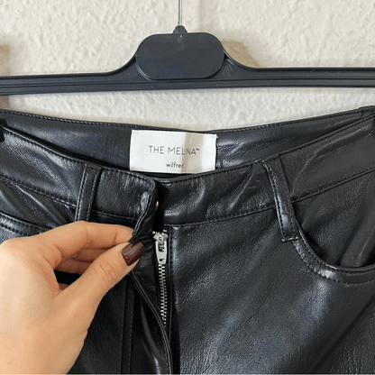 Aritzia Wilfred The Melina Vegan Leather Pants in Black Size 0