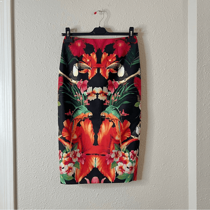 Ted Baker Tropical Toucan Pencil Skirt Size 1