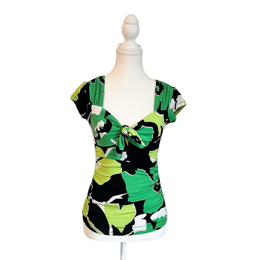 Vintage Y2K Cache Colorful Top Size Small Green