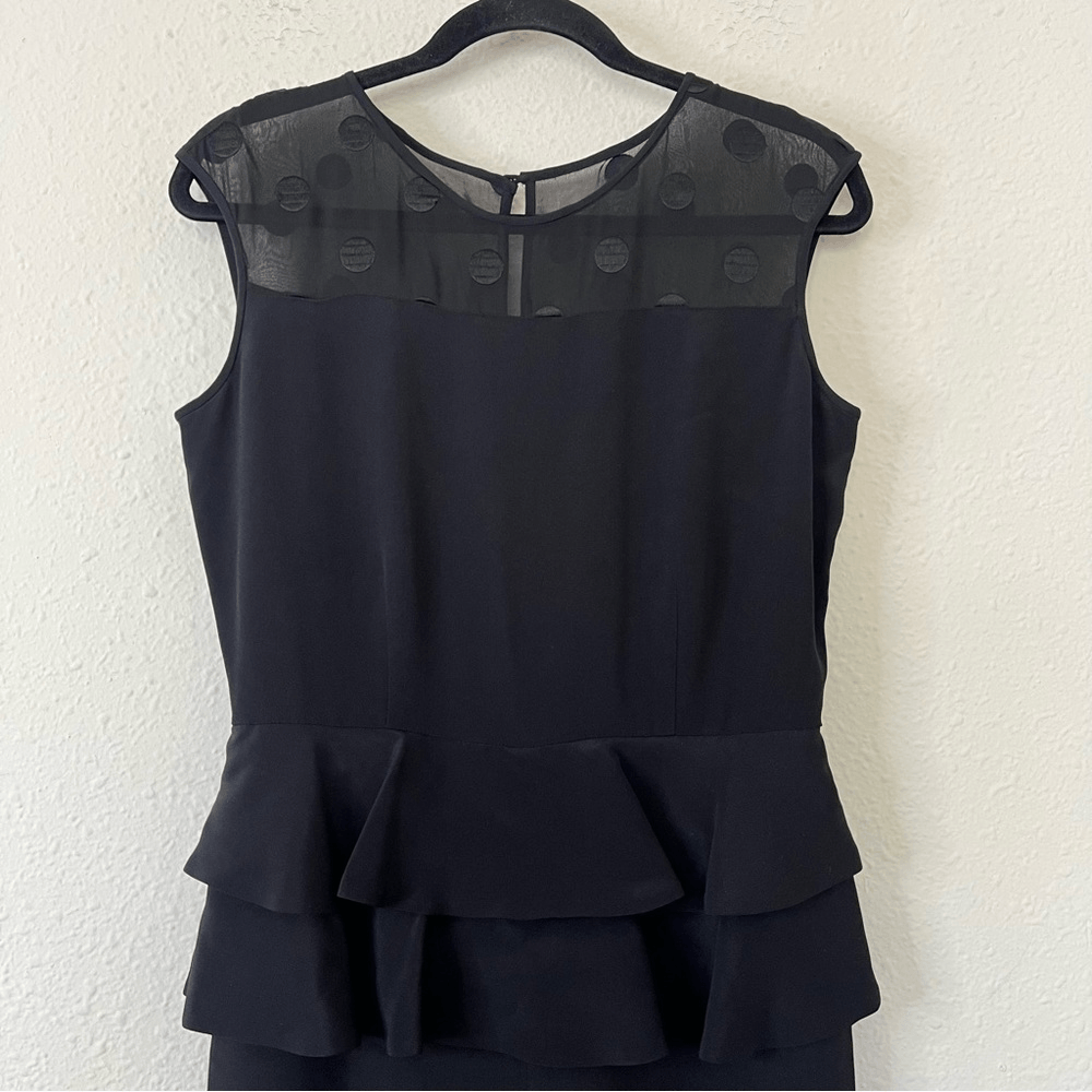 Kate Spade Mademoiselle Sleeveless Black Peplum Jumpsuit NEW Size 6