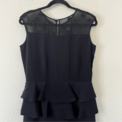 Kate Spade Mademoiselle Sleeveless Black Peplum Jumpsuit NEW Size 6