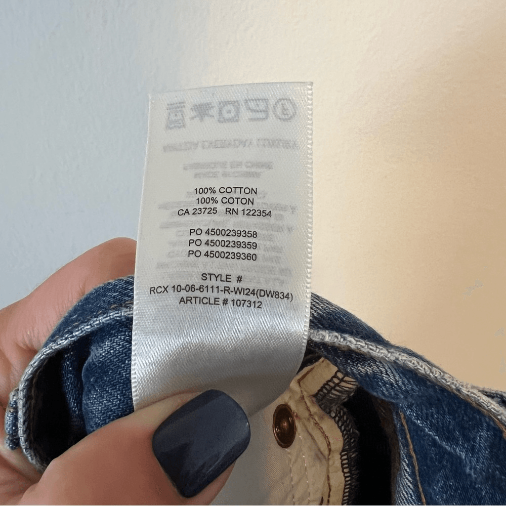 Aritzia Denim Forum The Farrah High Rise Wide Leg Jeans Medium Wash Size 24