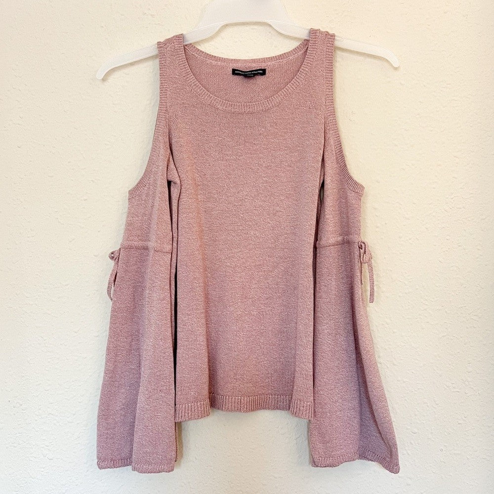 American Eagle Dusty Rose Open Shoulder Sweater Size XS
