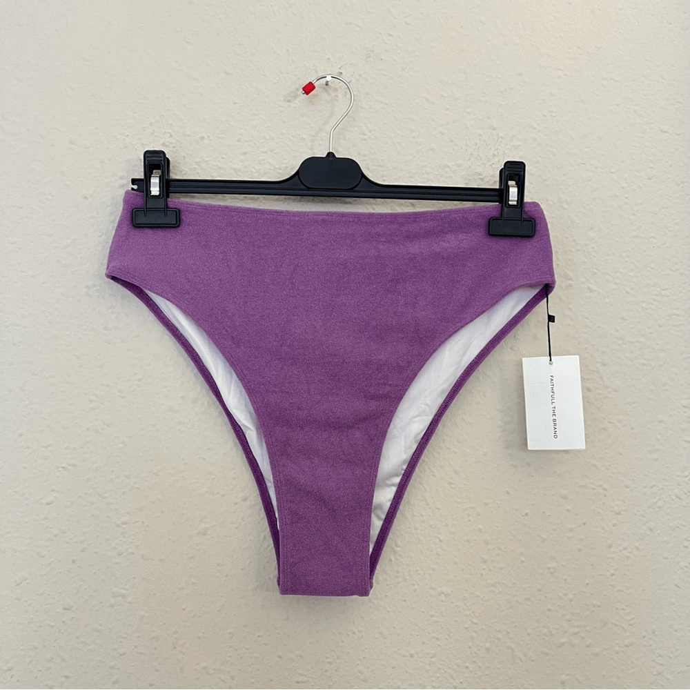 Faithfull The Brand Citra Bikini Bottom in Grape NEW Size 12/XXL