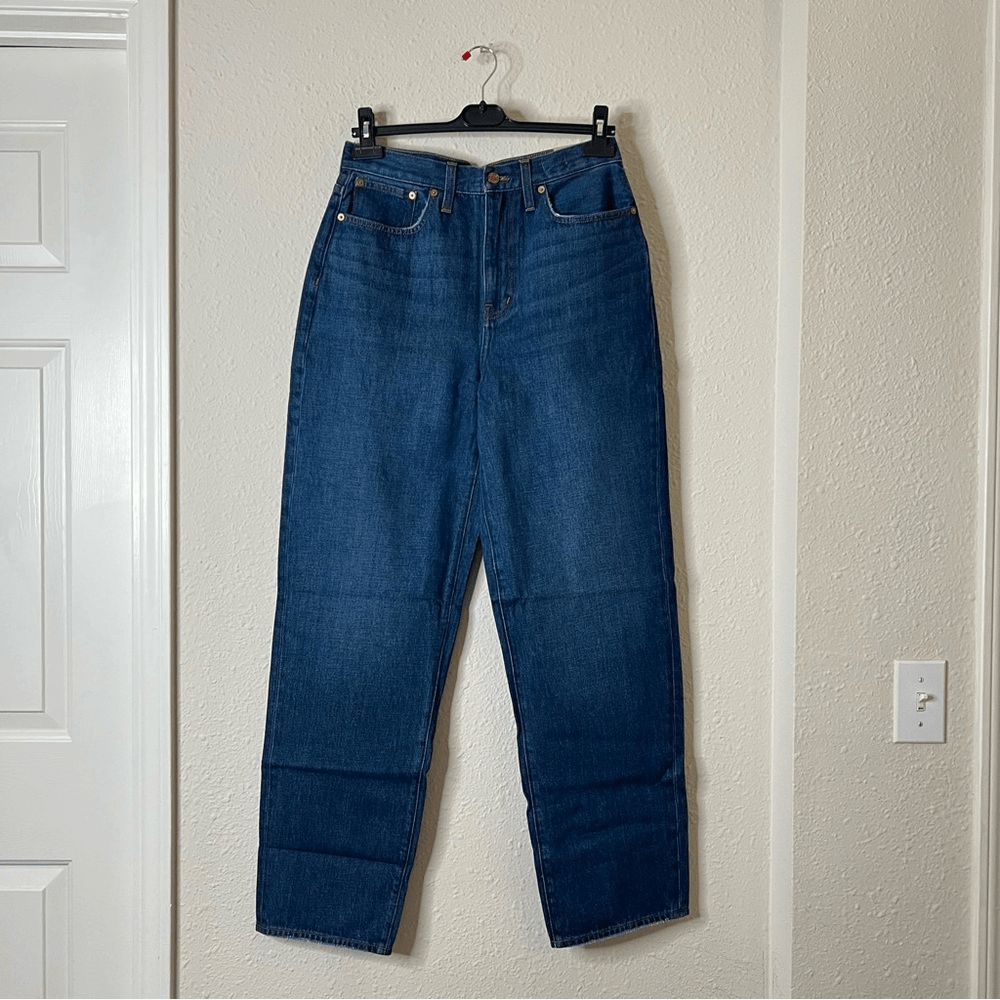 Madewell Baggy Straight Jeans in Dark Worn Indigo Wash size 26