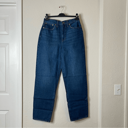 Madewell Baggy Straight Jeans in Dark Worn Indigo Wash size 26