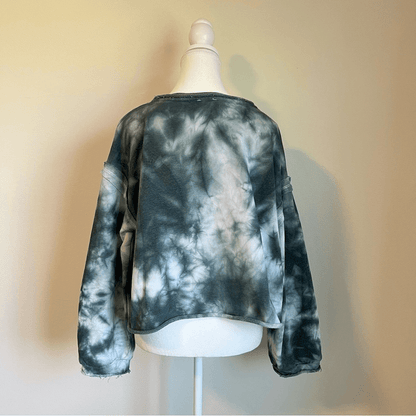 POL Tie Dye Cropped Oversized Sweatshirt Size Large