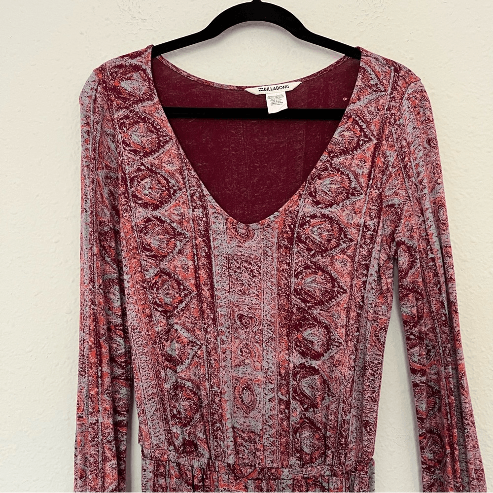 Billabong See the Sun Long Sleeve Bohemian Romper Size Small