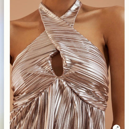 Anthropologie Monte Shimmer V-Neck Tank Top NEW Size Large