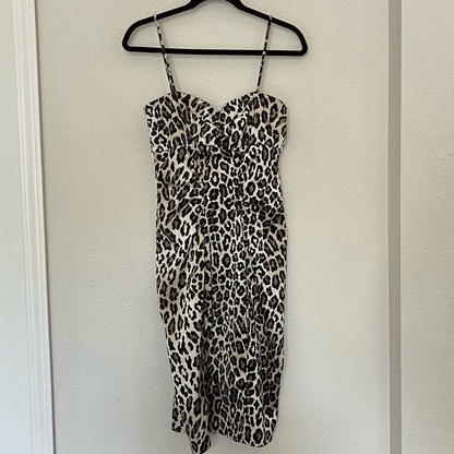Xspace by Joanna Chen Leopard Animal Print  Dress Size 8