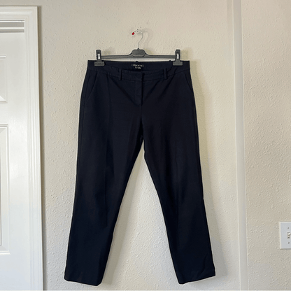 Theory Izelle C Jetty Bi-Stretch Black Ankle Cropped Pants Size 12