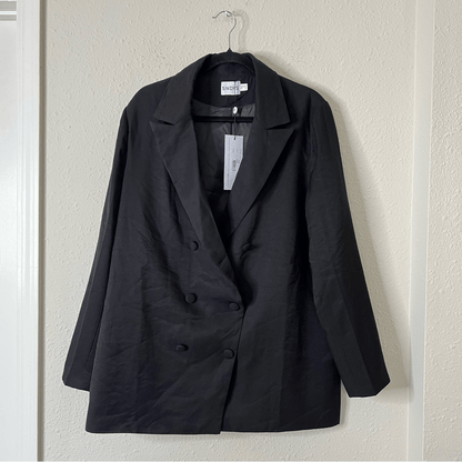 Revolve SNDYS Hills Black Blazer Jacket in Black NEW Size 12 XXL