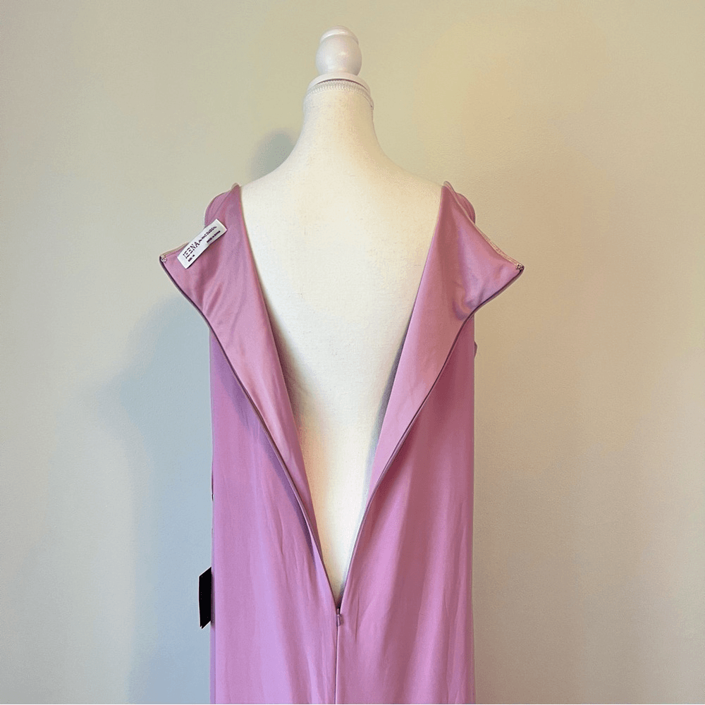 IEENA Mac Duggal Faux Wrap Thigh High Slit V-Neck Sleeveless Gown NEW Size 14