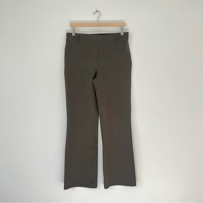 Quince Olive Green Ultra Stretch Ponte Bootcut Pull On Pants Size Large Petite