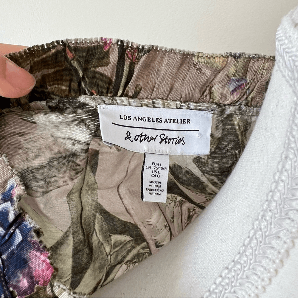 Los Angeles Atelier & Other Stories Voluminous Frilled Blouse Large Linen