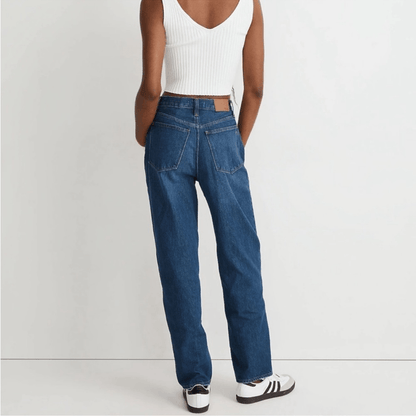 Madewell Baggy Straight Jeans in Dark Worn Indigo Wash size 26