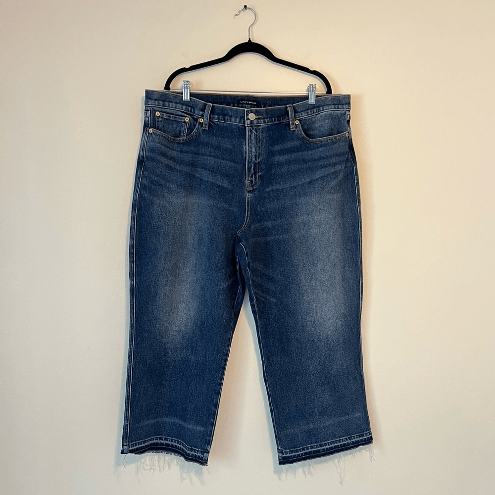 Lucky Brand Mid Rise Crop Wide Leg Jeans NWOT Plus Size 20
