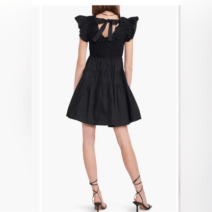 En Saison Black Matisse Flutter Sleeve Dress Size XS