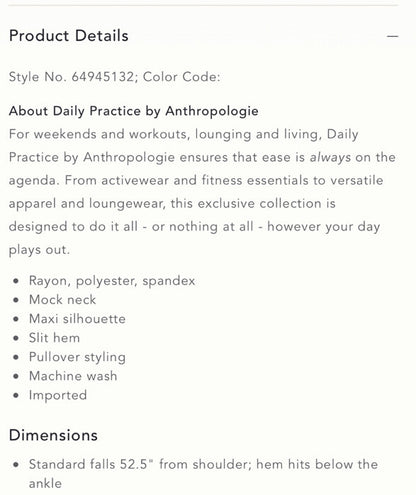 Anthropologie Daily Practice Draped Cowl Neck Maxi Dress Candy Red NEW XS