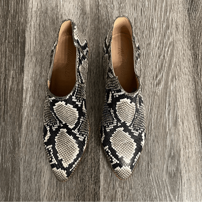 Madewell Chelsea Snakeskin Boots Leather Upper Size 8