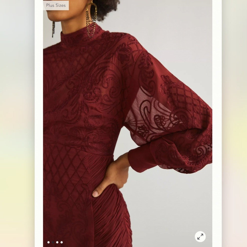 Anthropologie Not So Serious by Pallavi Mohan Lace Mini Dress NEW Plus Size 16W