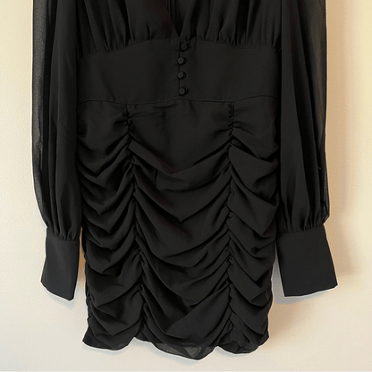 Runaway the Label Black Puff Long Sleeve Mini Dress Size 8