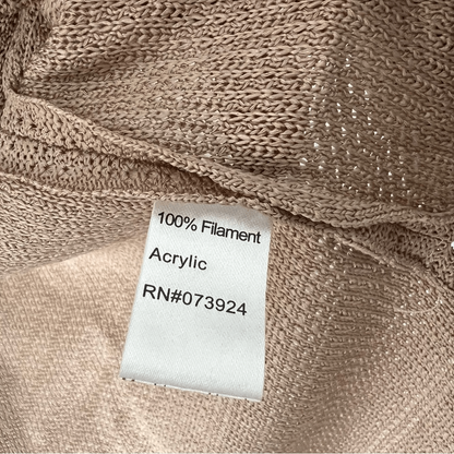 Ming Wang Knit Cardigan Blazer Jacket in Tan and Black Plus Size 3X