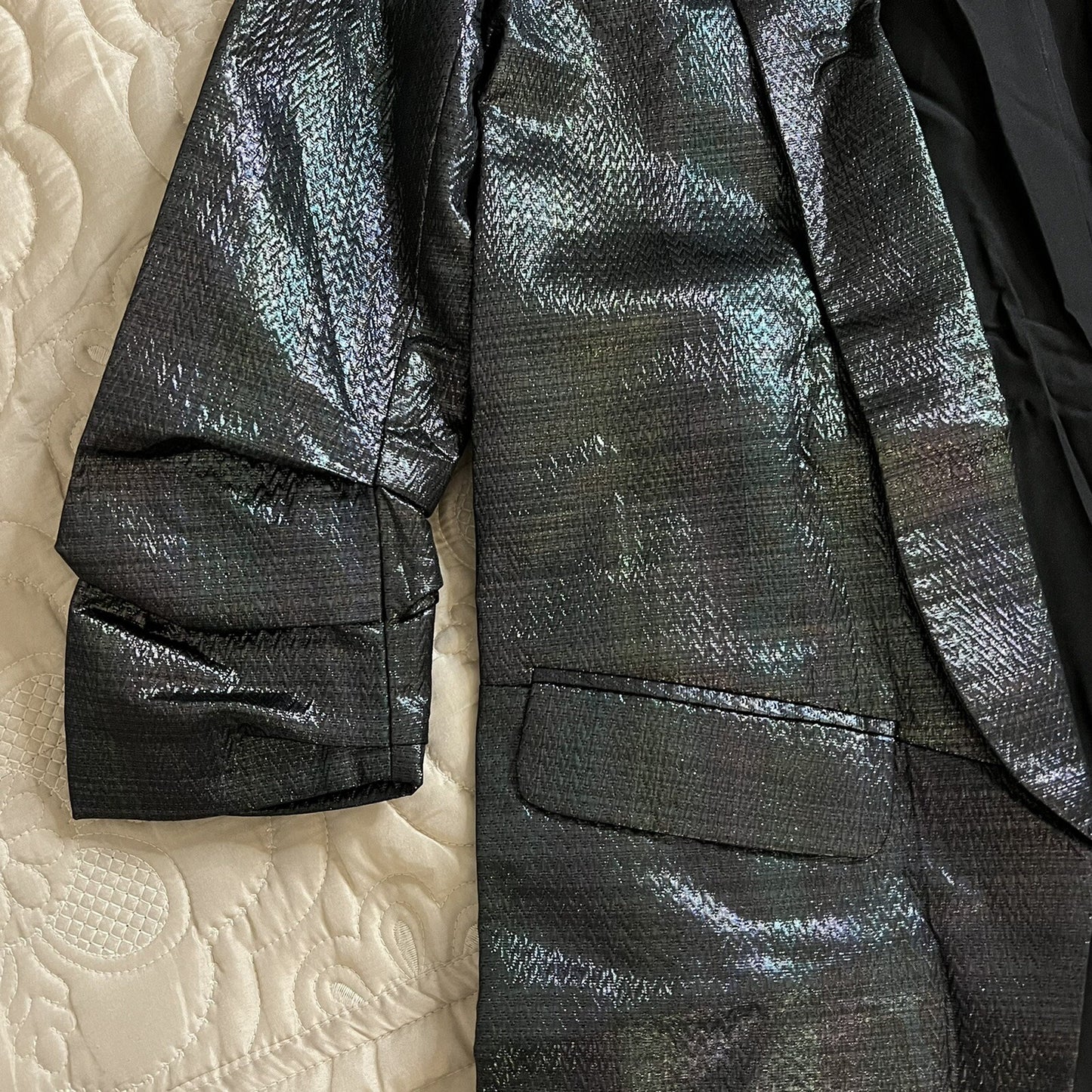 Anthropologie Hutch Textured Metallic Blazer NEW Size Small