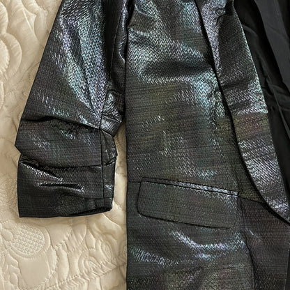 Anthropologie Hutch Textured Metallic Blazer NEW Size Small