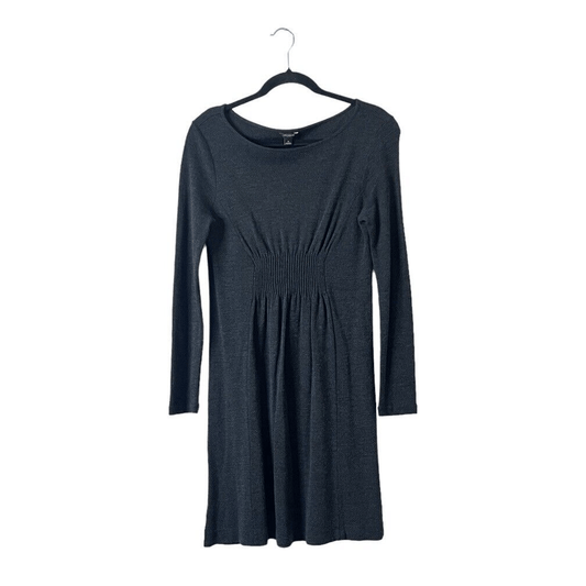 Ann Taylor Wool Blend Long Sleeve Sweater Mini Dress in Gray Size Medium