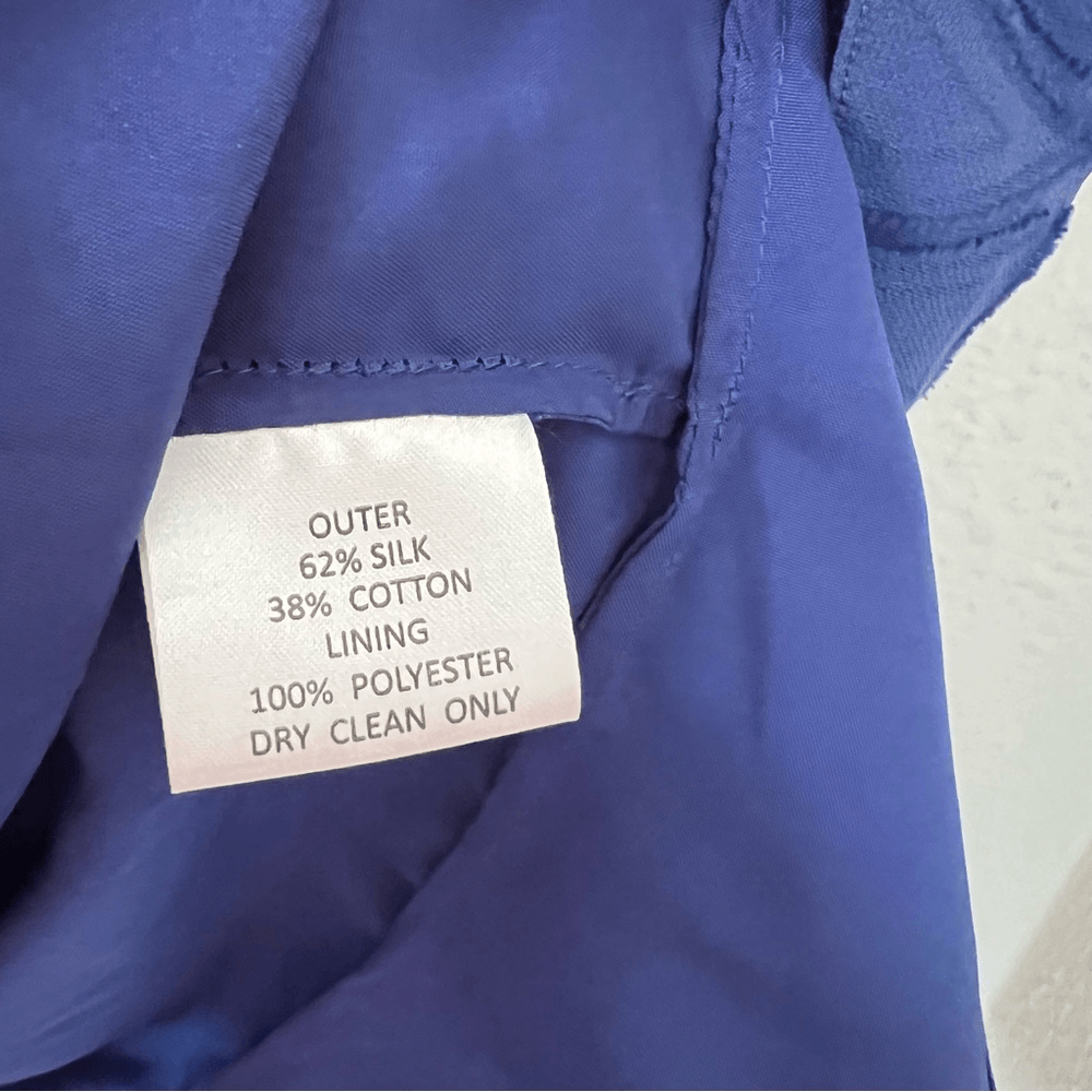 SALONI One Shoulder Ruffle Embroidered Silk Mini Dress Size 4