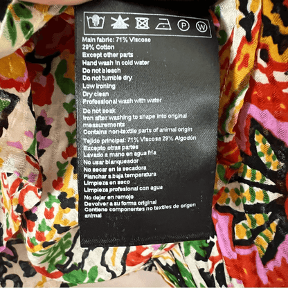 Ba&sh Bianca Long Sleeve Floral Blouse In Vert Small NEW Bohemian