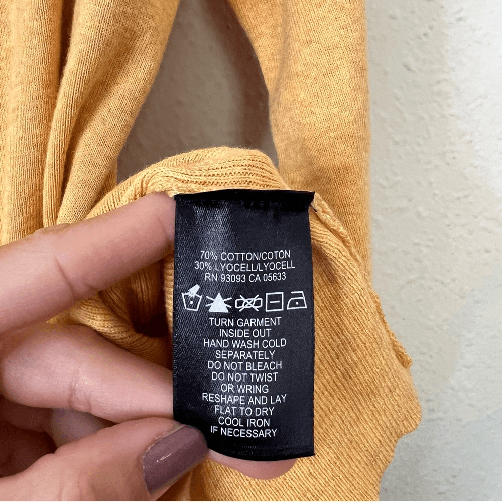 Nic+Zoe Cotton Blend Faux Wrap Sweater Size Large in Yellow