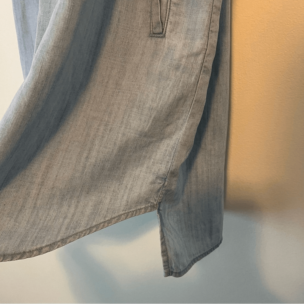 Cloth & Stone Sleeveless Chambray Blue Dress Size XS 100% Lyocell Tencel