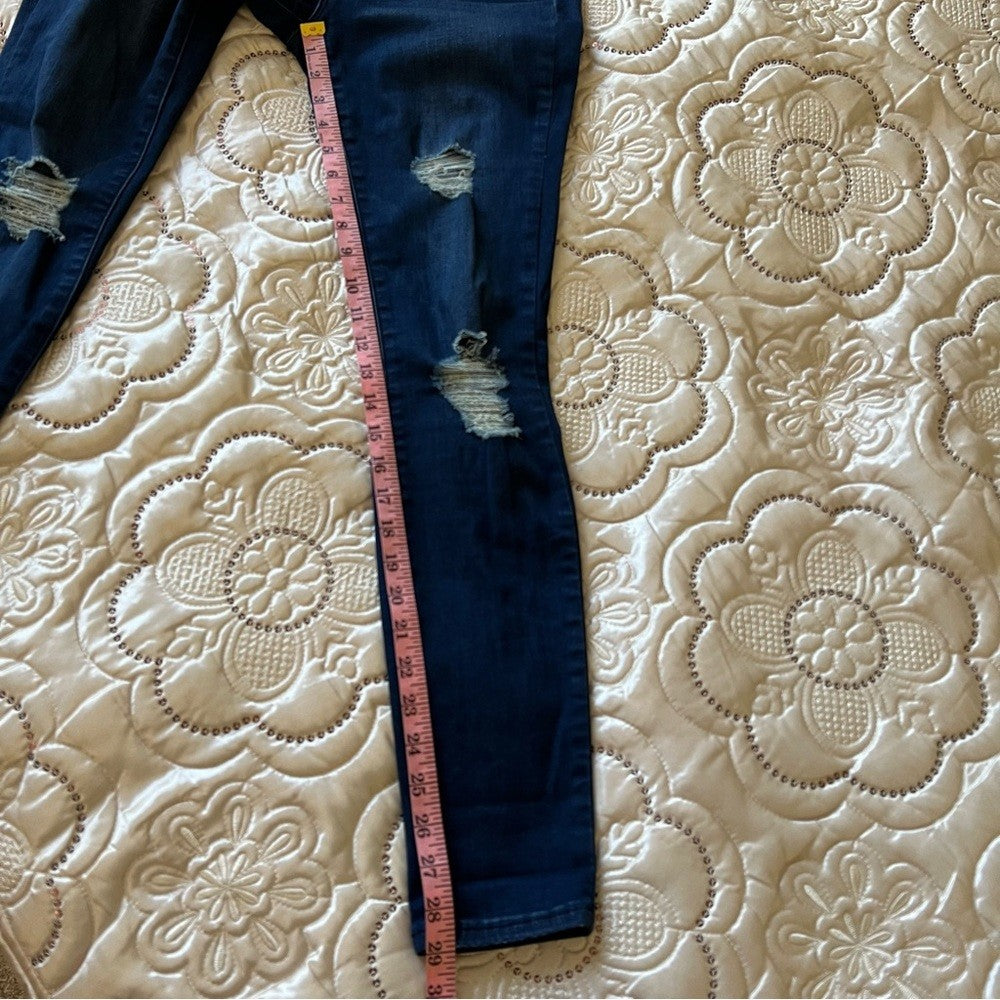 PacSun Distressed Super Stretch Dark Wash Jegging Jeans Size 25