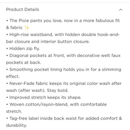 Old Navy High Rise Pixie Never-Fade Skinny Ankle Pants NEW Plus Size 22